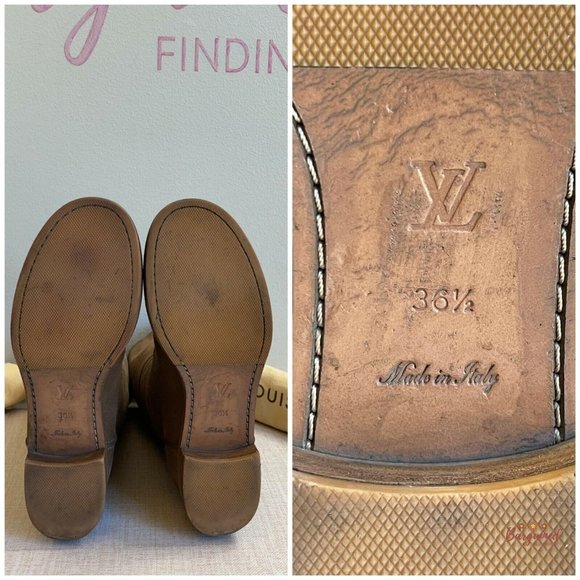Authentic LOUIS VUITTON Brown Monogram Suede Mahina Mid-Calf Boots US Size 6.5 - Picture 7 of 13